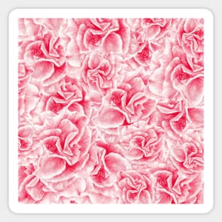 pattern with watercolor pink flowers Sticker